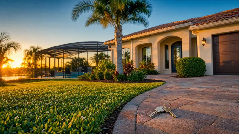 A Florida stucco home with a tile roof, palms and a screened lanai, How to Get a Florida CAM License and Start an HOA Management Company